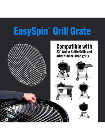 Решетка Slow ‘N Sear EasySpin для грилей 57 см с откидной створкой